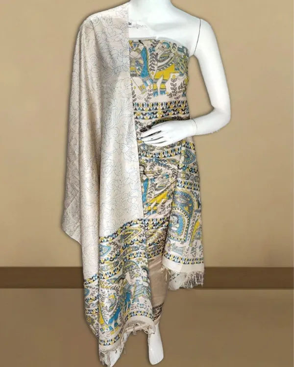 Timeless_Katan_Silk_Madhubani_Beige_Suit