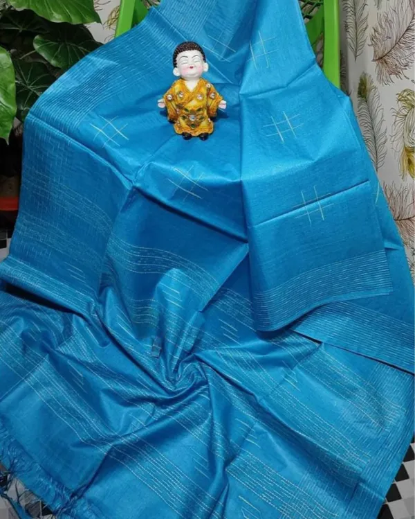 Katan_Sea_Blue_Silk_Saree_Handcrafted