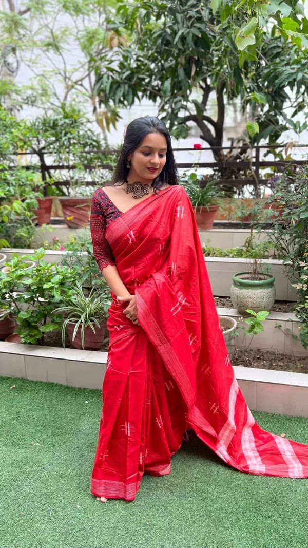 Katan_Silk_Saree_Red_Handcrafted