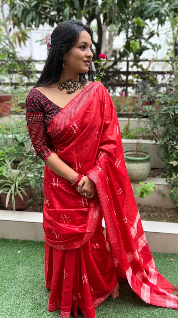 Katan_Silk_Saree_Red_Handcrafted