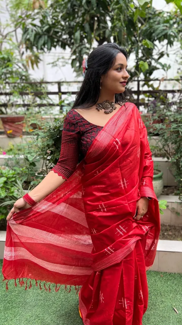 Katan_Silk_Saree_Red_Handcrafted