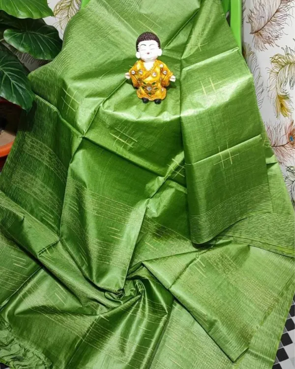 Katan_Sap_Green_Silk_Saree_Handcrafted