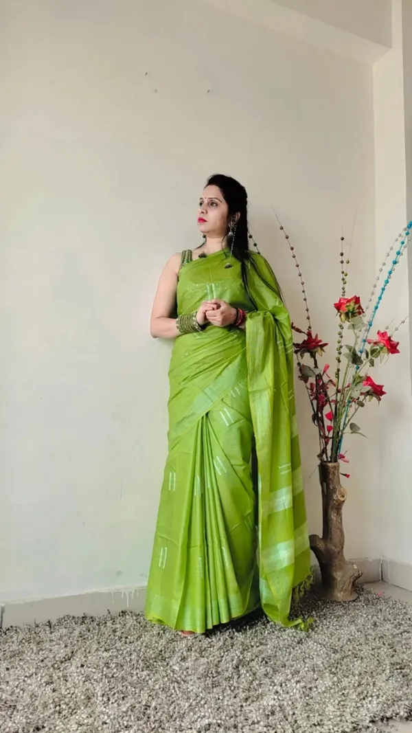 Katan_Sap_Green_Silk_Saree_Handcrafted