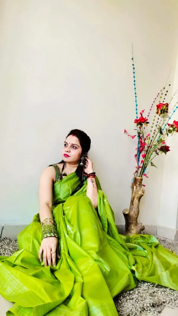Katan_Sap_Green_Silk_Saree_Handcrafted