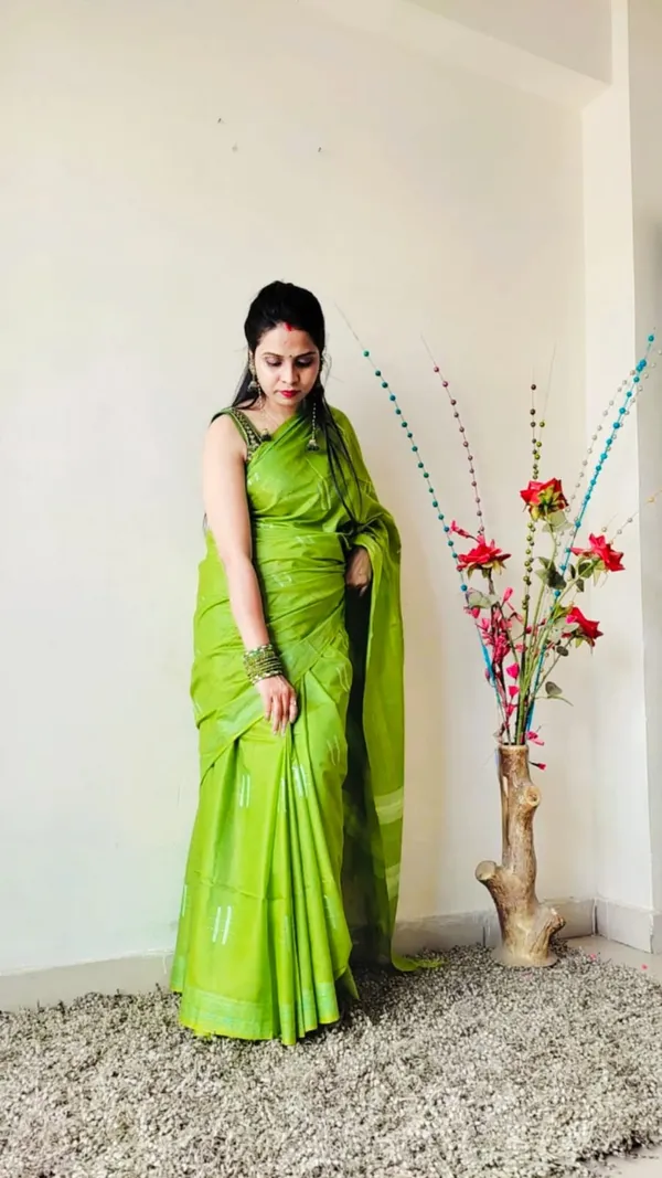 Katan_Sap_Green_Silk_Saree_Handcrafted