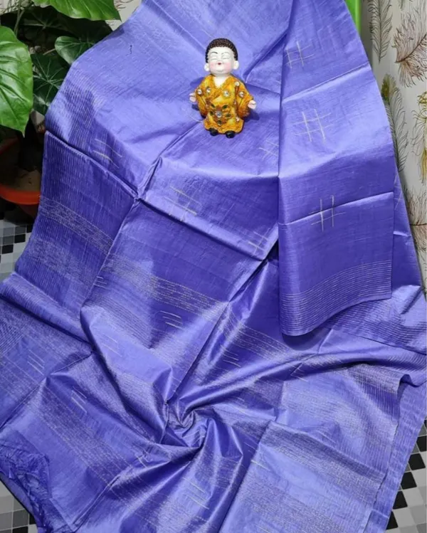 Katan_Slate_Blue_Silk_Saree_Handcrafted