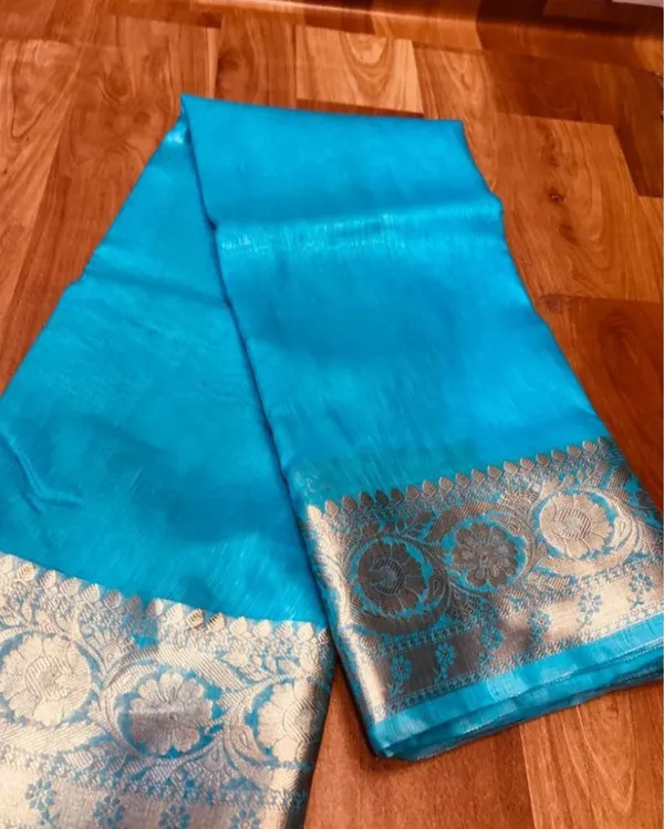 Color-Rich_Banarasi_Silk_Linen_Blue_Handloom_Saree