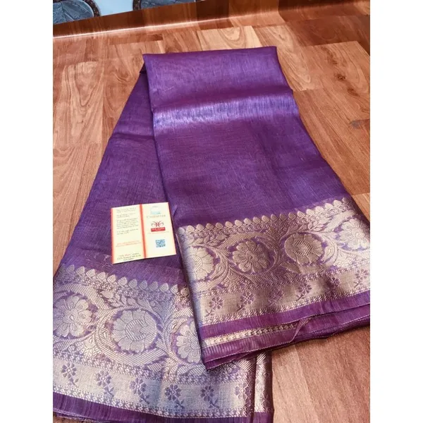 Dynamic_Banarasi_Silk_Linen_Purple_Handloom_Saree