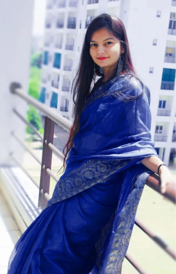 Beaming_Banarasi_Silk_Linen_Blue_Handloom_Saree
