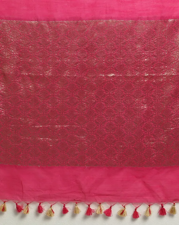 Fascinating_Banarasi_Silk_Linen_Pink_Handloom_Saree