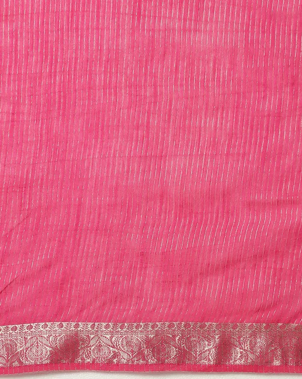 Fascinating_Banarasi_Silk_Linen_Pink_Handloom_Saree