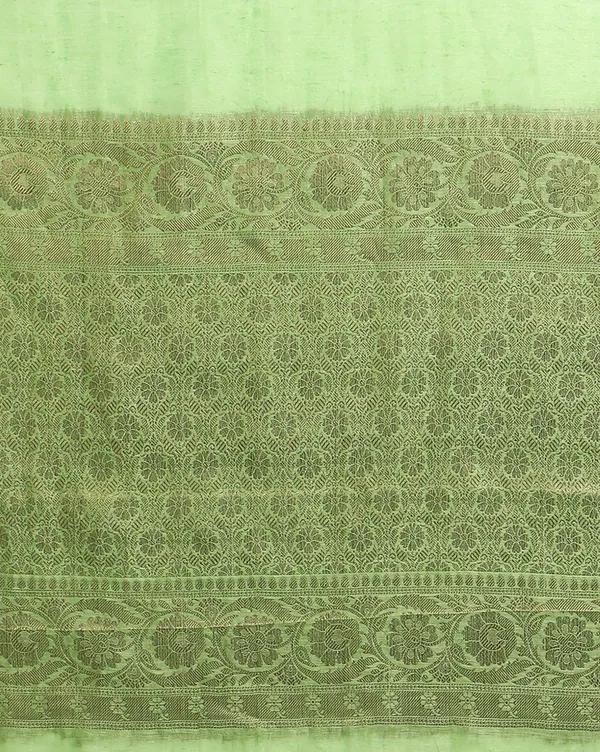 Joyful_Banarasi_Silk_Linen_Green_Handloom_Saree