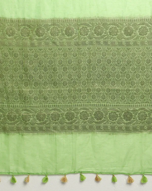 Joyful_Banarasi_Silk_Linen_Green_Handloom_Saree