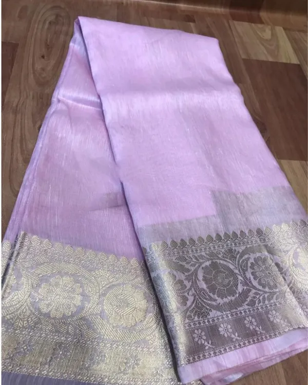 Ornamental_Banarasi_Silk_Linen_Violet_Handloom_Saree