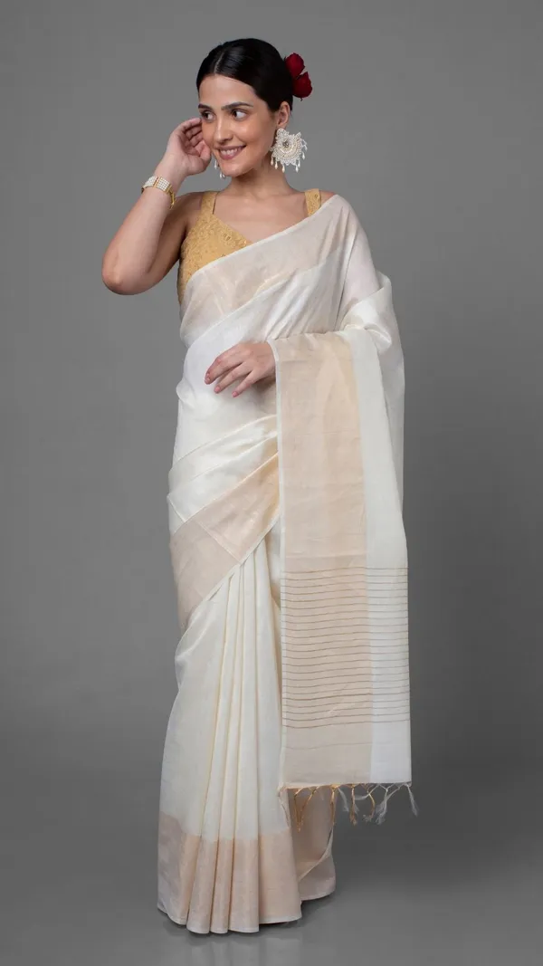 Silkmark_Muga_Tussar_Silk_White_Saree