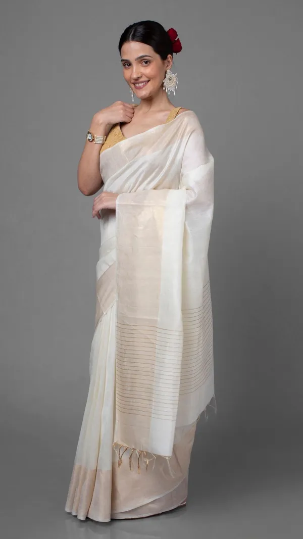 Silkmark_Muga_Tussar_Silk_White_Saree