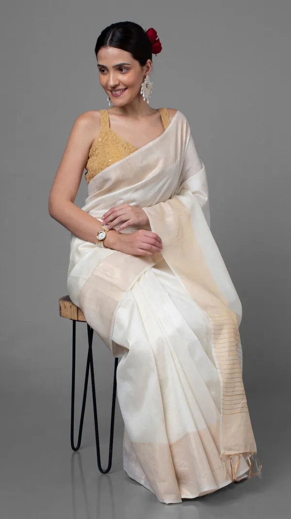 Silkmark_Muga_Tussar_Silk_White_Saree