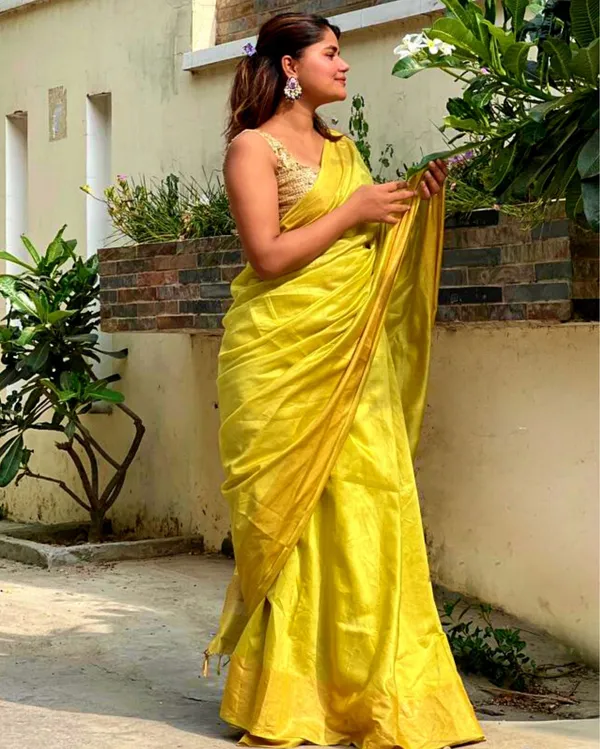 Silkmark_Muga_Tussar_Silk_Yellow_Saree