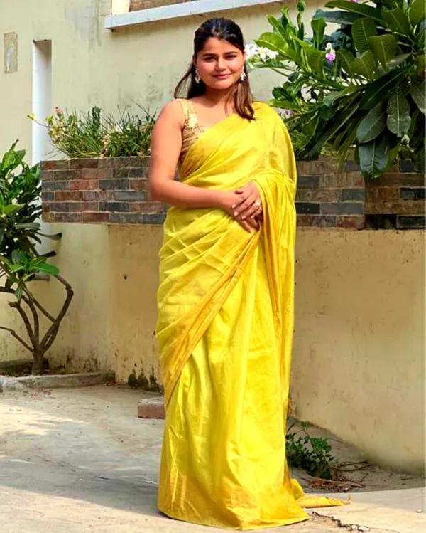 Silkmark_Muga_Tussar_Silk_Yellow_Saree