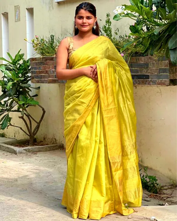 Silkmark_Muga_Tussar_Silk_Yellow_Saree