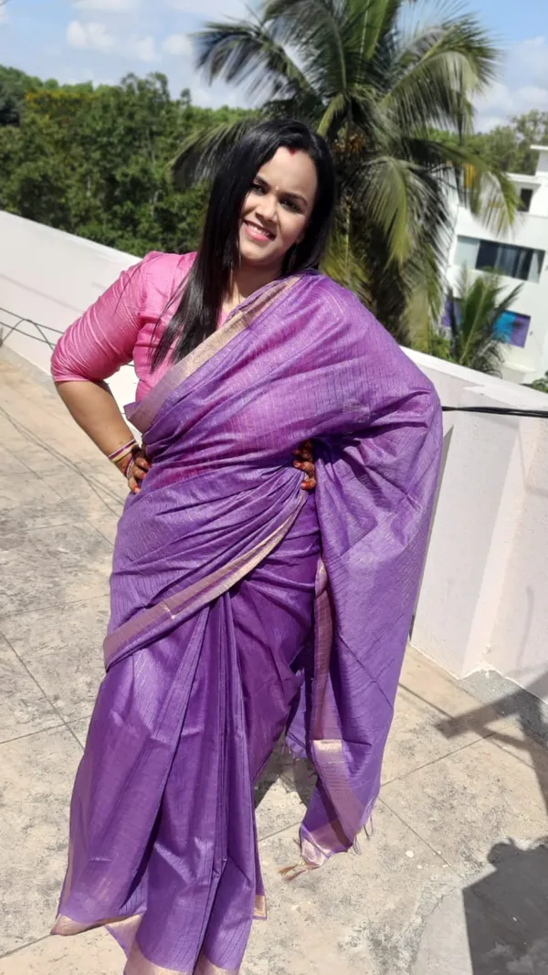 Striped_Katan_Silk_Purple_Saree_Handcrafted