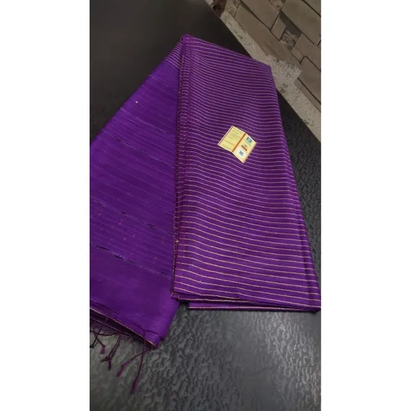 Striped_Katan_Silk_Purple_Saree_Handcrafted