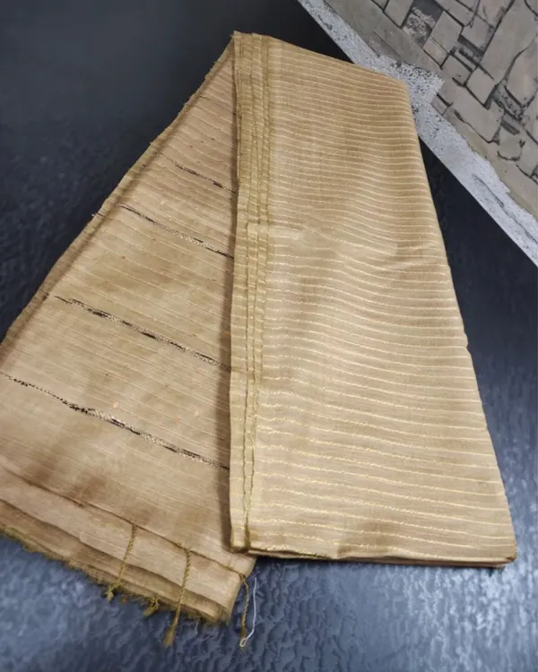 Striped_Katan_Mongoose_Gold_Silk_Saree_Handcrafted