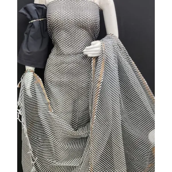 Lehariya_Kota_Doria_White_&_Black_Suit_(Top+Dupatta+Bottom)