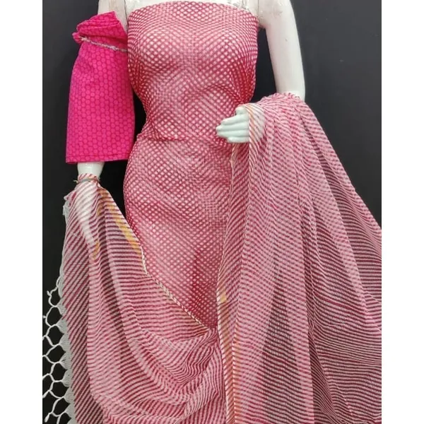 Lehariya_Kota_Doria_Pink_Suit_(Top+Dupatta+Bottom)