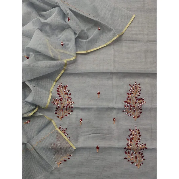 Embroidered_Graceful_Kota_Doria_Gray_Suit_(Top+Dupatta)
