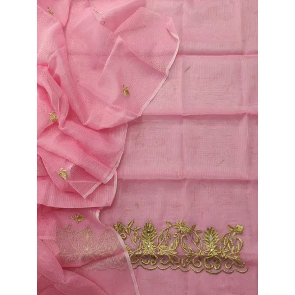 Embroidered_Glowing_Kota_Doria_Pink_Suit_(Top+Dupatta)