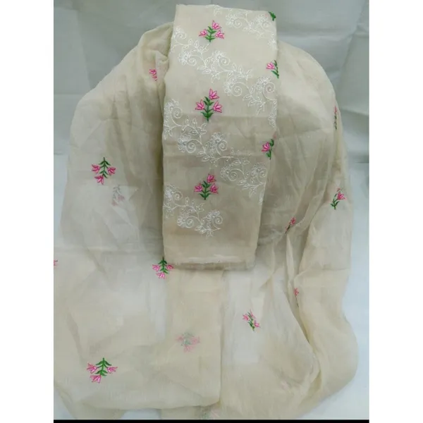 Chikankari_Ornamental_Kota_Doria_Off_White_Suit_(Top+Dupatta)