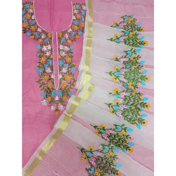 Chikankari_Harmonious_Kota_Doria_Pink_Suit_(Top+Dupatta)