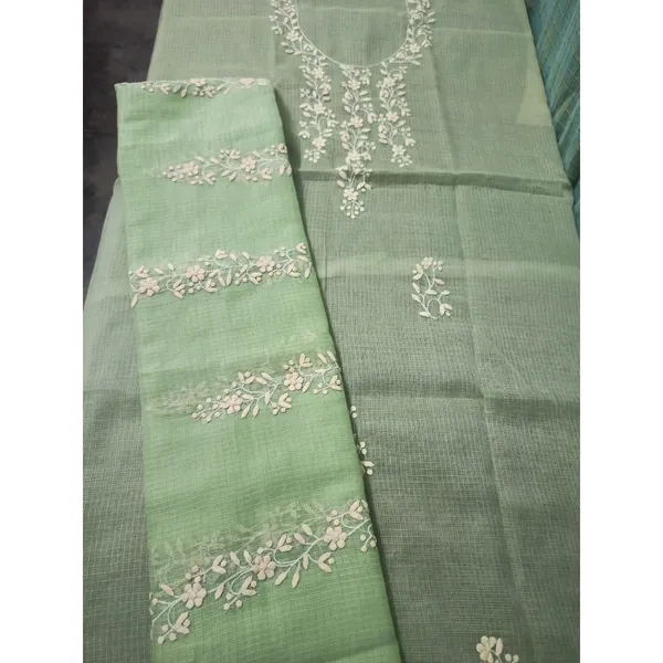 Embroidered_Striking_Kota_Doria_Green_Suit_(Top+Dupatta)