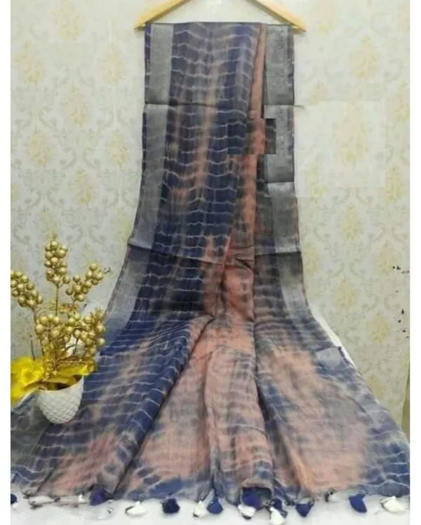 Luminous_Linen_Shibori_Indigo_Blue_Hand_Dyed_Saree