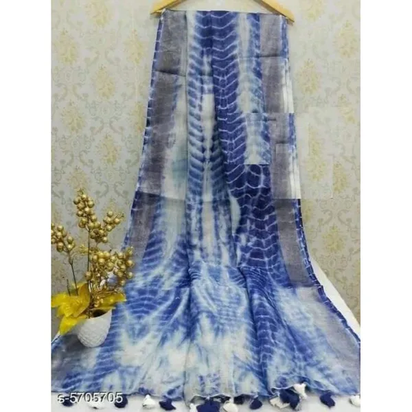 Beaming_Linen_Shibori_Blue_Hand_Dyed_Saree