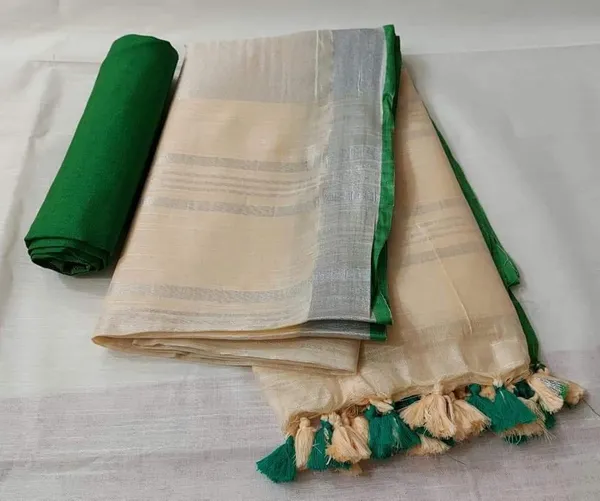 Sunny_Slub_Linen_Hand_Dyed_Warm_Yellow_Saree