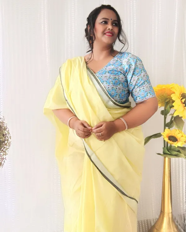 Ethereal_Pure_Linen_Hand_Dyed_Yellow_Saree
