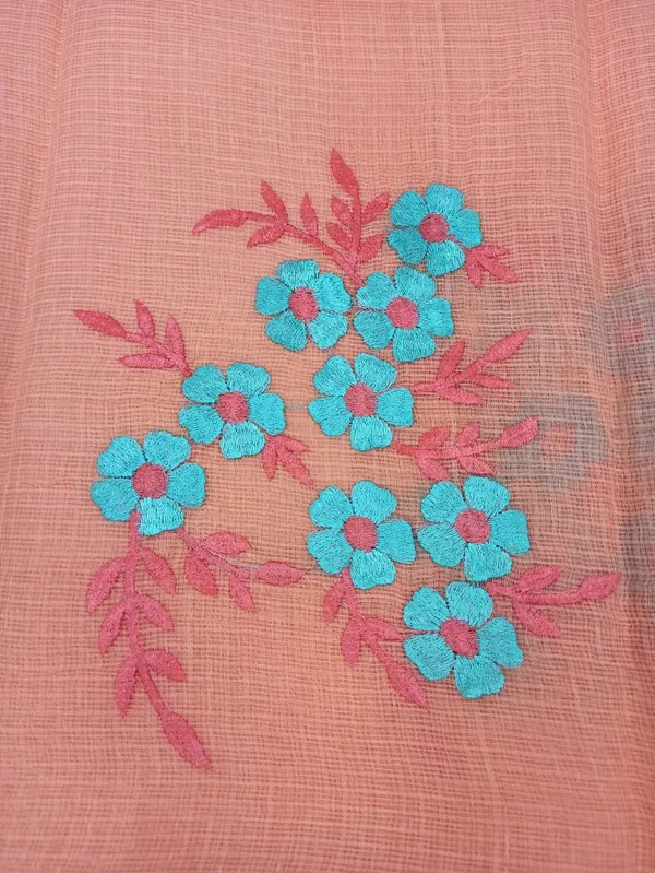 Lively_Kota_Doria_Orange_Pure_Cotton_Floral_Embroidery_Saree