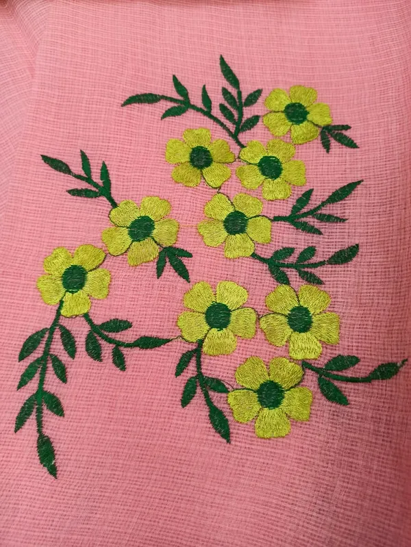 Playful_Kota_Doria_Peach_Pure_Cotton_Floral_Embroidery_Saree