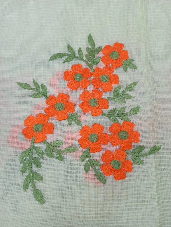 Fresh_Kota_Doria_Pale_Green_Pure_Cotton_Floral_Embroidery_Saree