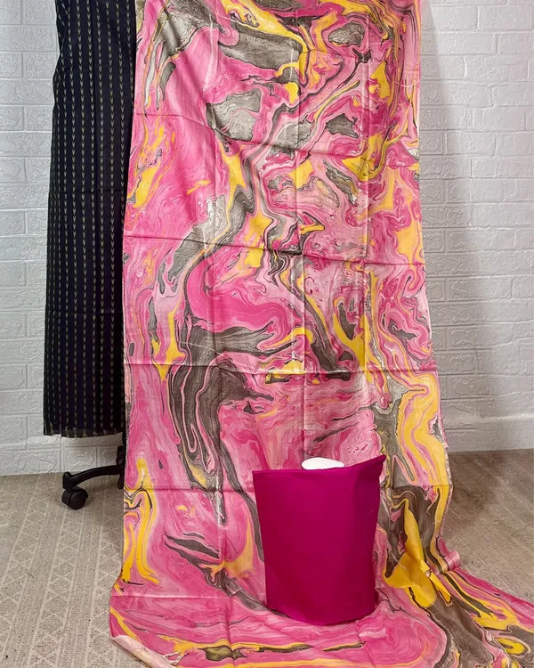 Abstract_Katan_Silk_Marble_Print_Black_&_Pink_Suit