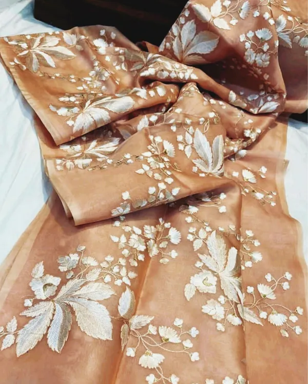 Bright_Embroidered_Organza_Pure_Silk_Cameo_Pink_Saree