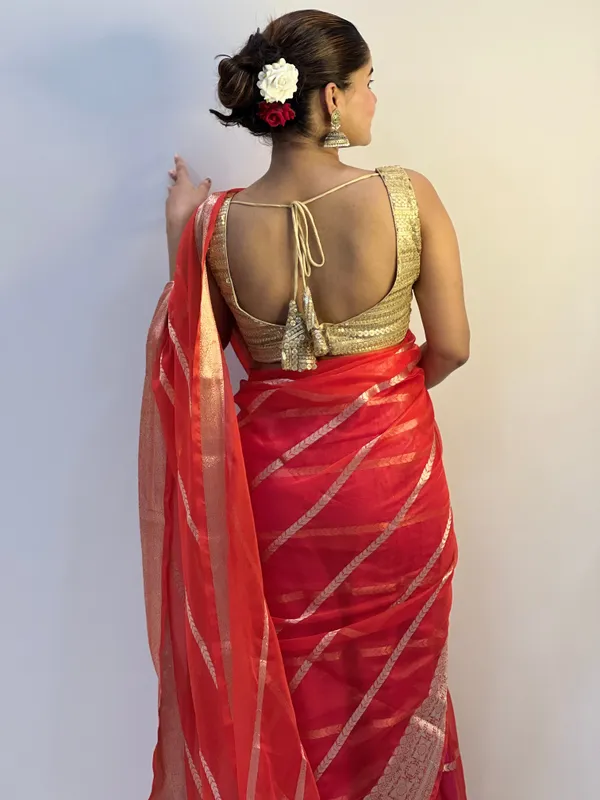 Poetic_Banarasi_Pure_Organza_Silk_Red_Saree