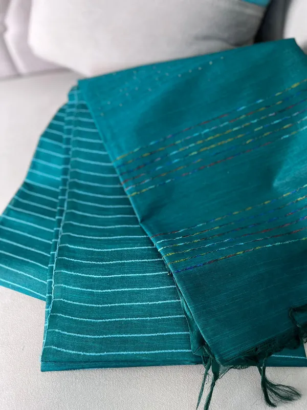 Kota_Staple_Silk_Sequence_Pallu_Teal_Blue_Saree