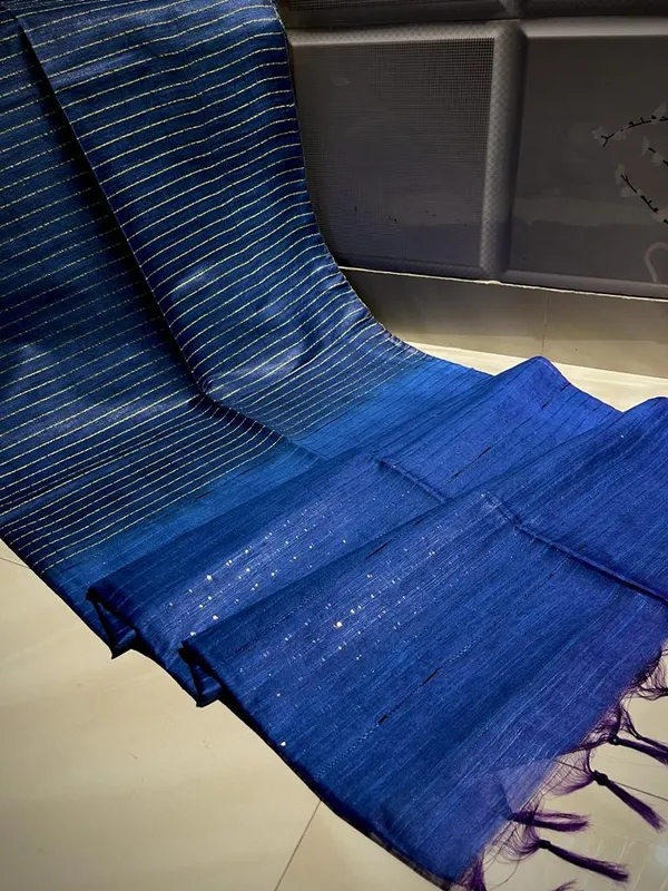 Handdyed_Kota_Silk_Midnight_Blue_Saree_Contrast_Sequence_Pallu