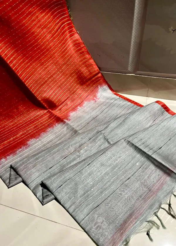Handdyed_Kota_Silk_Red_Saree_Contrast_Sequence_Pallu