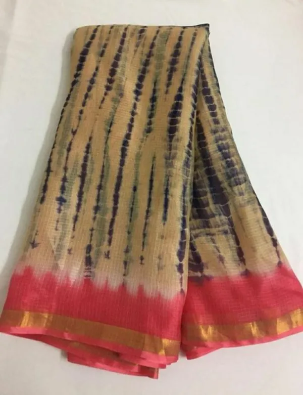 Pure_Silk_Kota_Doria_Tye-Dye_Sarees_Brown
