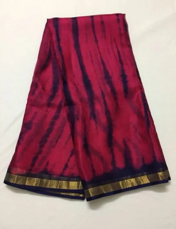 Pure_Silk_Kota_Doria_Tye-Dye_Sarees_Lipstick_Red