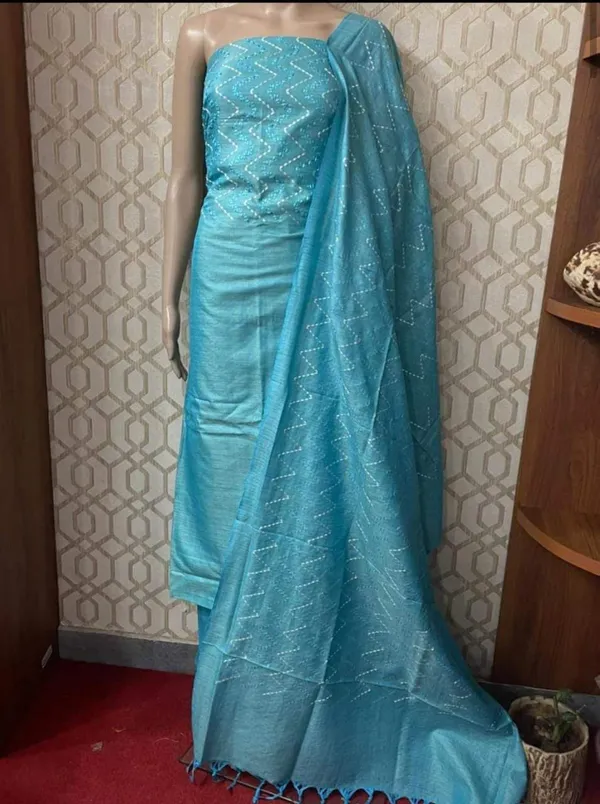 Zig-Zag_Embroidered_Khadi_Cotton_Suit_Piece_Cadet_Blue